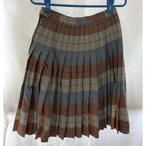 AS IS Vintage Women's PENDLETON S 28" Turnabout Reversible Wool Skirt Pleated
